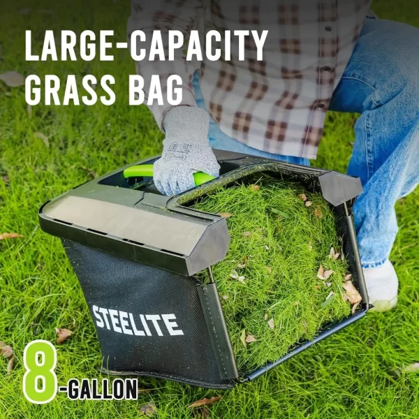 13.2” Electric Lawn Mower for Small Yards - 2-in-1 Compact 21V 4.0Ah Battery & Charger Included, - Image 6