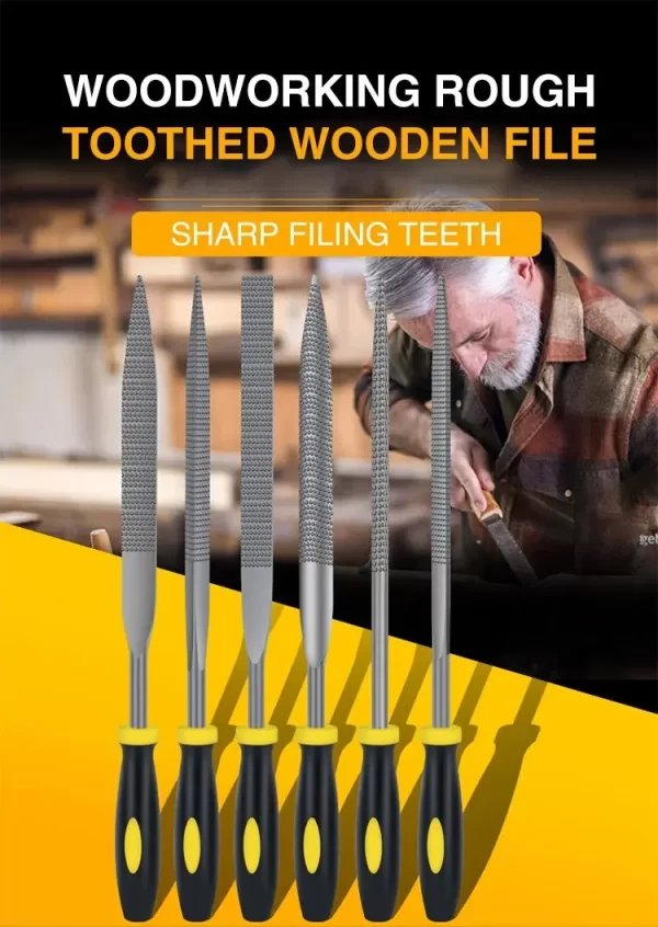 Files Set Mini Rasp Woodworking Sanding Shaping Small Steel Files - Image 5