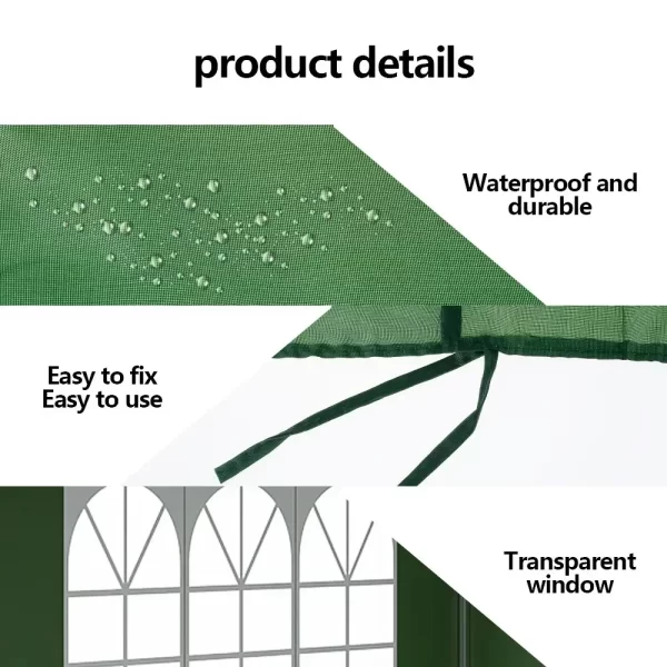 Outdoor Canopy Tent Cloth 2x3m Instant Canopy Tent Sidewalls Transparent Window Design - Image 5