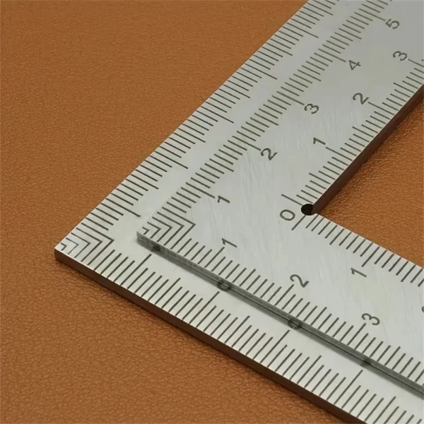 Mini Stainless Steel L-Shaped Double-Sided Precision Scale Ruler
