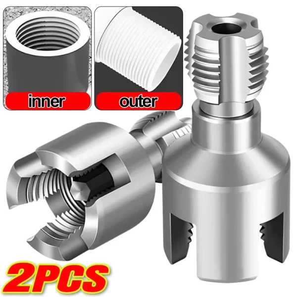 Steel Water Pipe Threader 4/6 Points Internal External Pipes Threading Tools - Image 11