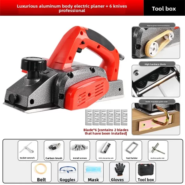 220V Multifunctional Woodworking Planer 1600W-2300W DIY Electric Planer - Image 9
