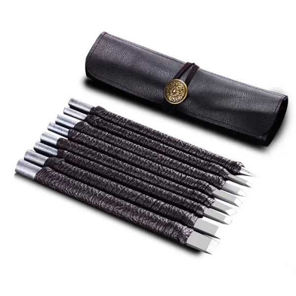 3/8/10 Pcs Tungsten Steel Stone Engraving Kit Professional Chisel Wood - Image 5