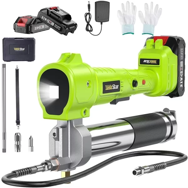 Taskstar Electric Grease Gun Kit with 39.4" Flexible Hose 10000 PSI Cordless Grease Gun - Image 8