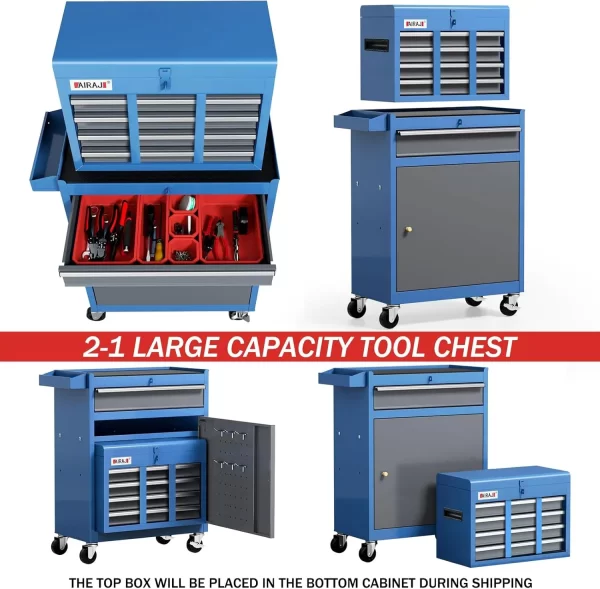 Tool Chest 7-Drawer | 40'' Large Rolling Tool Chest with wheels - Image 4