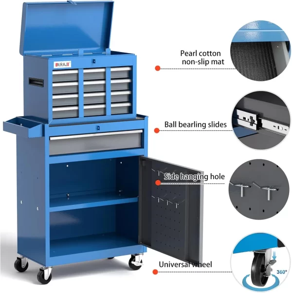 Tool Chest 7-Drawer | 40'' Large Rolling Tool Chest with wheels - Image 3