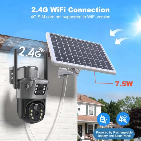 8MP 4K WiFi Solar Camera Outdoor Wireless CCTV Surveillance Camera With Solar Panel - Image 17