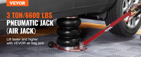VEVOR Pneumatic Jack 3 Ton/5 Ton Triple Bag Air Jack Quick Lift Heavy Duty Car Repair Jacks - Image 13