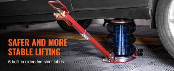 VEVOR Pneumatic Jack 3 Ton/5 Ton Triple Bag Air Jack Quick Lift Heavy Duty Car Repair Jacks - Image 15