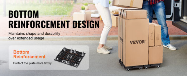 VEVOR 2 Pack Furniture Mover Pallet Trolley 500 lbs Each Count with 4 Wheels - Image 13