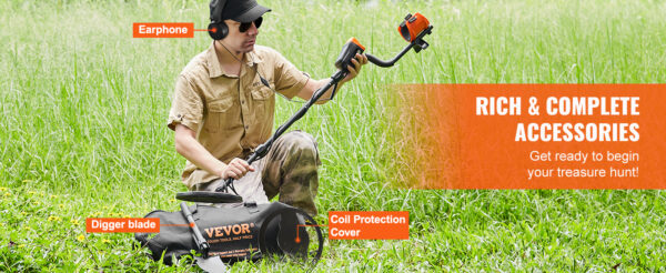 VEVOR Metal Detector for Adults & Kids 10Inch Waterproof - Image 13