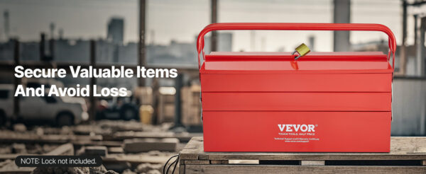 VEVOR 18in Metal Tool Box 3-Tier 5-Tray Portable Folding Tool Chest - Image 11