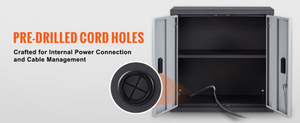 VEVOR Foldable Wall Cabinet Metal Garage Locker Mounted Tool Chest - Image 12