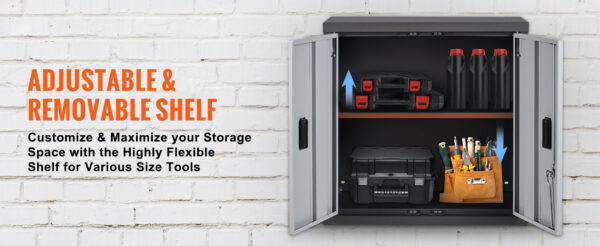 VEVOR Foldable Wall Cabinet Metal Garage Locker Mounted Tool Chest - Image 13