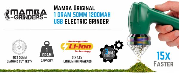 Mamba Green USB Original V2 1g Powered Essential Kitchen Mill for Grinding - Image 7