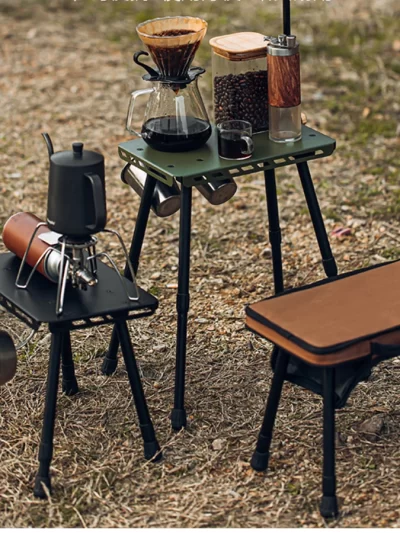 Outdoor Table And Chair Dual-Use Table, Liftable Portable Stool