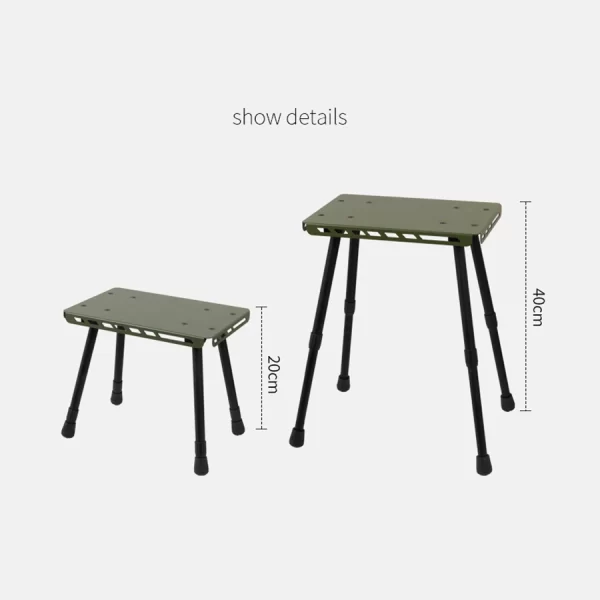 Outdoor Table And Chair Dual-Use Table, Liftable Portable Stool - Image 2