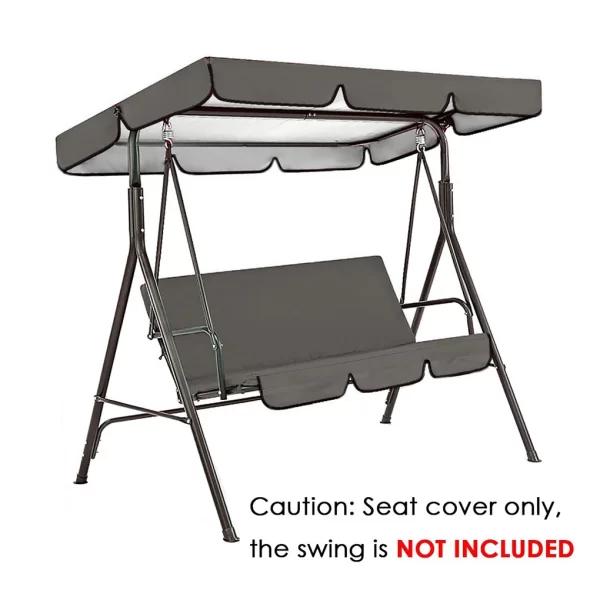 2pcs/set 210D Patio Swing Cover Set Waterproof UV-resistant Swing Canopy Seat Top Awning 190*132*15cm - Image 22