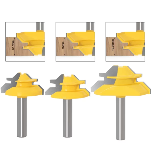 8MM 45 Degree Lock Miter Router Bit Tenon Milling Cutter - Image 14