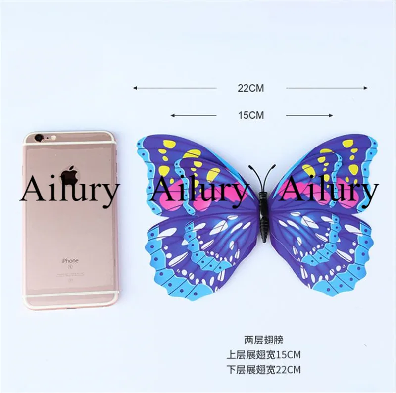 22cm Double Layer Simulation Butterflies - Image 3