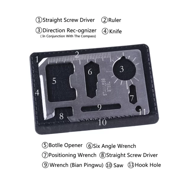 11 in 1 Survival kit Emergency Supplies First aid kits Tactical survival Tools - Image 12