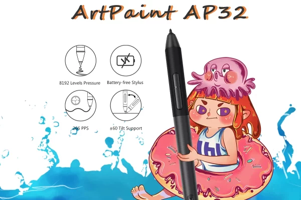 GAOMON M106K PRO 10'' Graphics Drawing Tablet with 8192 Levels Tilt Supported Battery-free Art Stylus for Windows/Mac/Android OS - Image 8