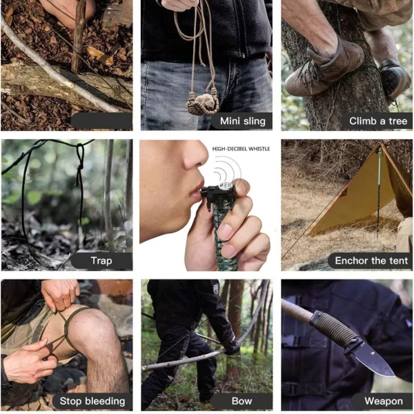 Survival kit set military outdoor travel mini camping tools aid kit emergency - Image 11