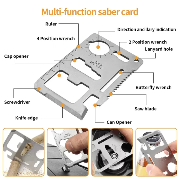 Survival kit set military outdoor travel mini camping tools aid kit emergency - Image 19