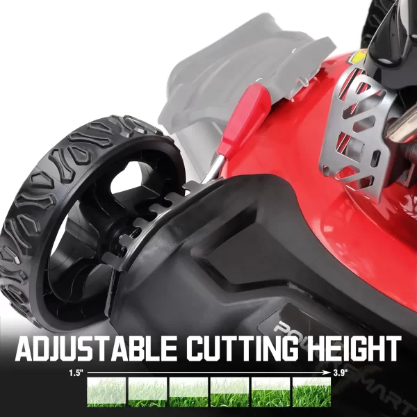 Gas Lawn Mower 21-Inch 144cc OHV Engine 3-in-1 Push Mower with Bagging - Image 5
