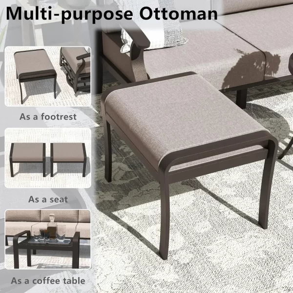 Aluminum Patio Furniture Set  Outdoor Furniture Patio Sectional Sofas Patio - Image 12
