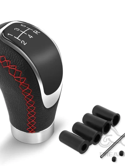 Car PU Leather 5 Speed Shifter Lever With Gear Knob Manual Transmission Gear Shift Knob Car Accessories