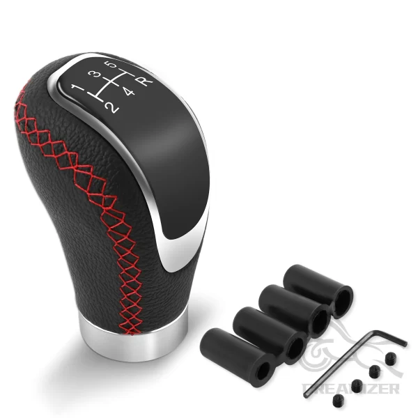 Car PU Leather 5 Speed Shifter Lever With Gear Knob Manual Transmission Gear Shift Knob Car Accessories