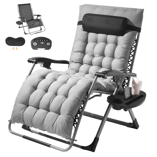 VEVOR Zero Gravity Chair Zero Gravity Recliner Lounge Chair Adjustable