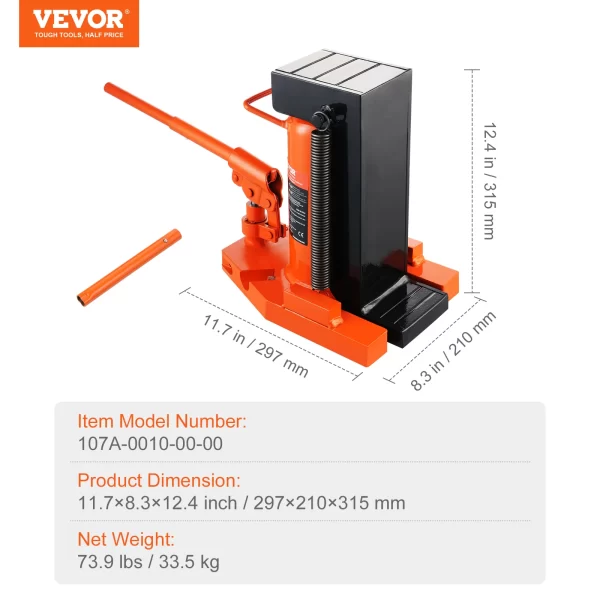SucceBuy Hydraulic Toe Jack 2.5 Ton On Toe Toe Jack Lift 5 Ton Top Lift Capacity Machine Jack 0.8-5.3 in Toe Height 8.9-13.4 Top - Image 8