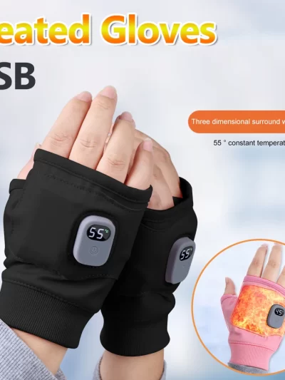 Rechargeable Heated Gloves 360 Degree Thermal Heated Gloves Winter Windproof