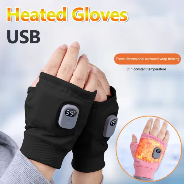 Rechargeable Heated Gloves 360 Degree Thermal Heated Gloves Winter Windproof