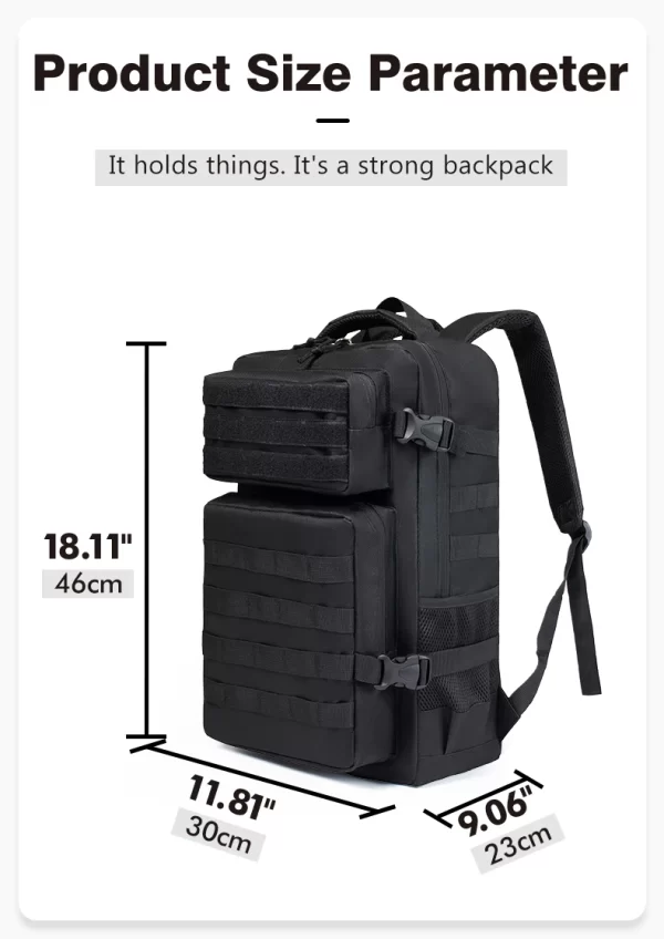 45L/25L Tactical Backpack Men's Travel Large Capacity Rucksacks - Image 43