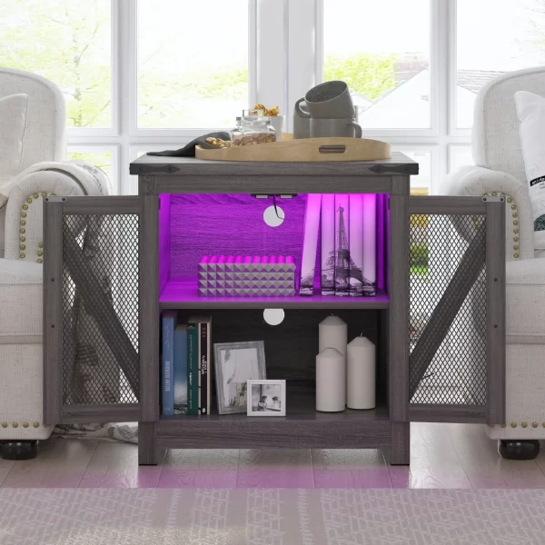 24" Farmhouse End Table, Large Sofa Side Table - Image 12