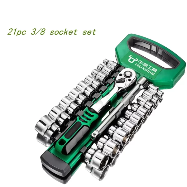 72 Tooth Socket Sleeve Wrench Set 1/4" 3/8" Wear-resisting Ratchet Wrench Socket - Image 18