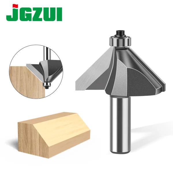 1pc 6mm 12mm Shank 45 Degree Bevel Router Bit Woodworking