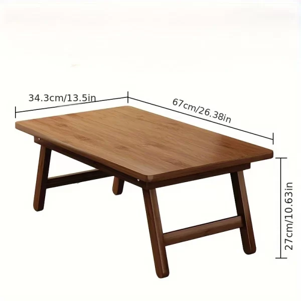 Versatile Foldable Coffee Table - Brown, Bamboo Top - Image 5