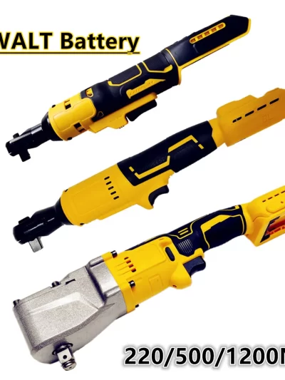 For DeWALT 20V 18V Battery 220/500/1200NM Electric Ratchet Wrench  1/2'' 3/8''