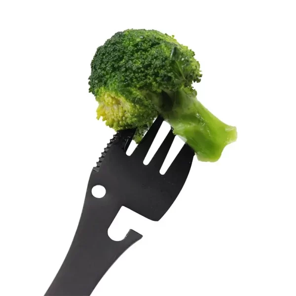 Outdoor Survival Tools 5 in 1 Camping Multi-functional EDC Kit Practical Fork Knife Spoon Bottle/Can Opener - Image 14
