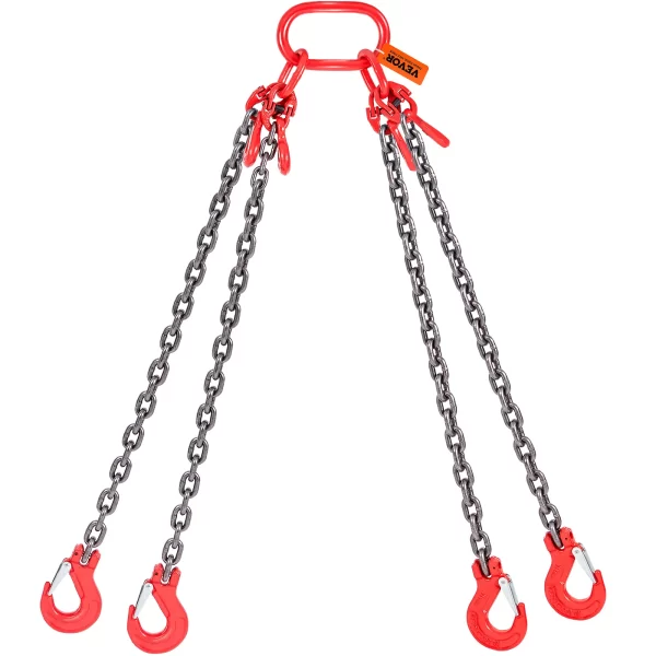 VEVOR Chain Sling 5/16 Inch X 5 Ft Lifting Chains with Hooks