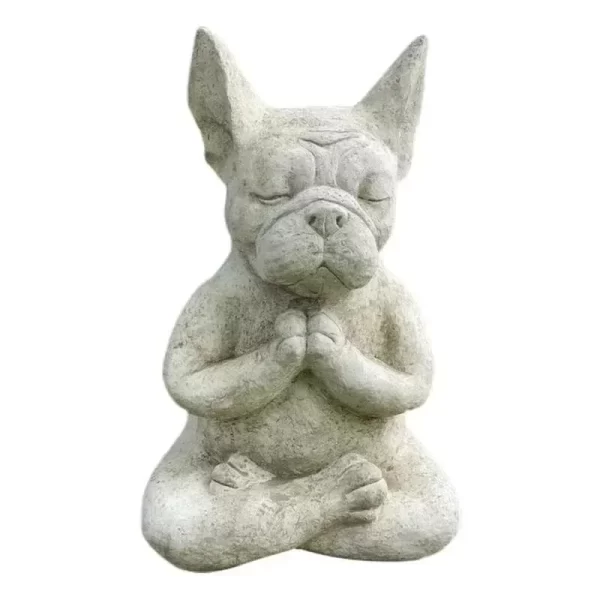 Solar Powered Outdoor Garden Dragon Statue Lovely Meditation Resin Crafts - Image 17