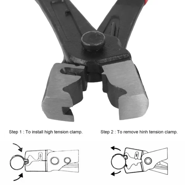 Car Oil Hose Crimping Plier Repair Tools Calliper Vise Pipe Clamp Collar Clip - Image 3
