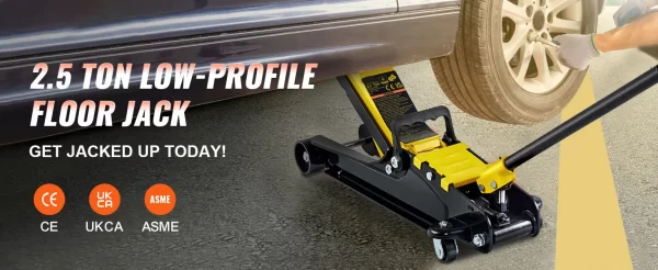 SucceBuy 2.5T Floor Hydraulic Jack Pneumatic Low Profile Floor Jack Heavy-Duty Steel - Image 8