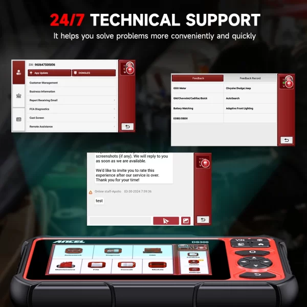 ANCEL DS300 OBD2 Car Scanner Bluetooth Auto All System Diagnostic Tool - Image 18