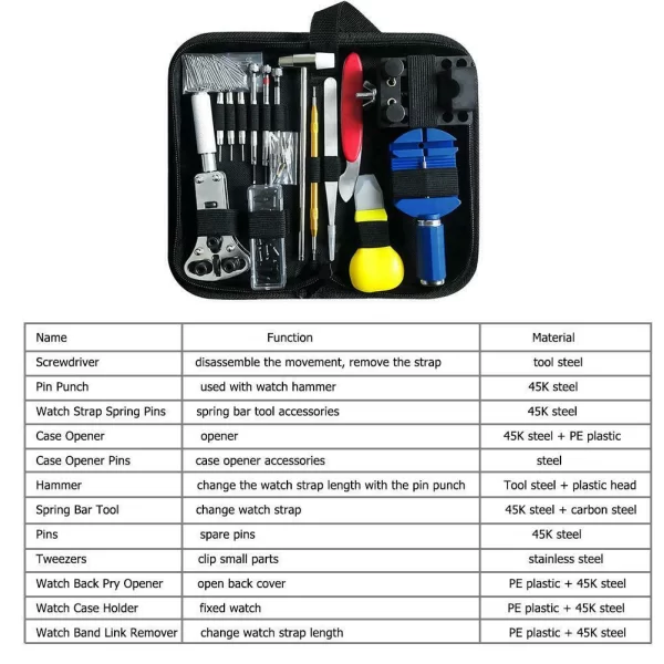 147-Piece Clock Maintenance Hardware Tools Watch Maintenance - Image 18