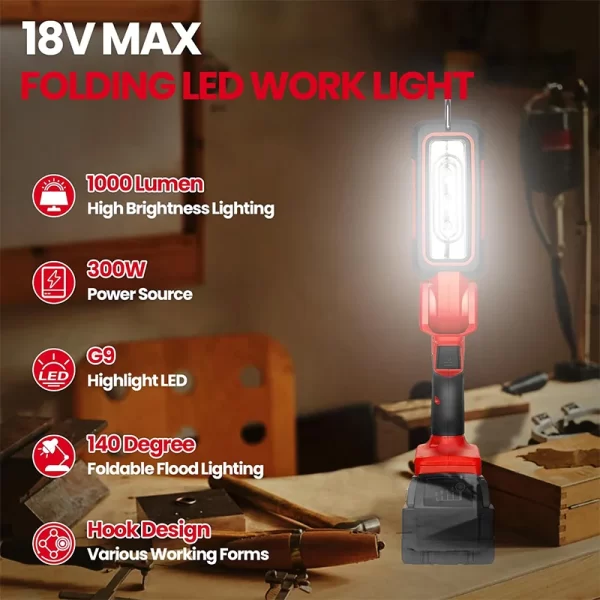 Electric Goddess Cordless Lighting Light Portable Flashlight Outdoor LED Camping Tool Adapted Makita/Dewalt/Milwaukee Battery ﻿ - Image 6